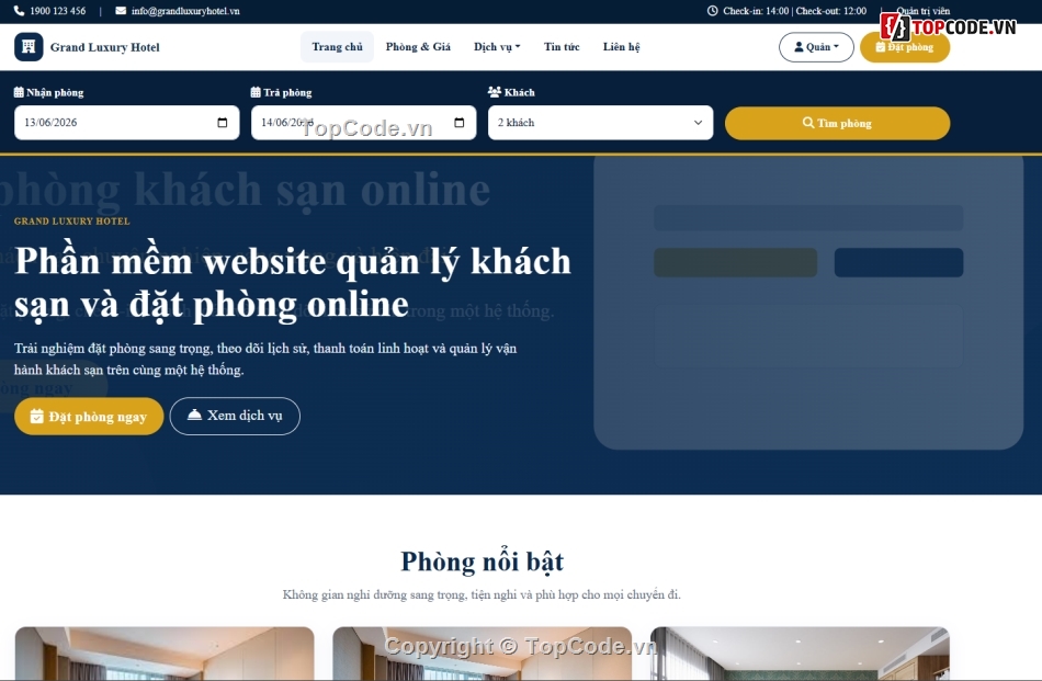 đặt phòng khách sạn,web quản lý,quản lý đặt phòng khách sạn